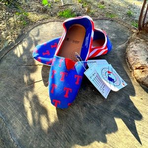 Womens MLB Texas Rangers slip on canvas shoes